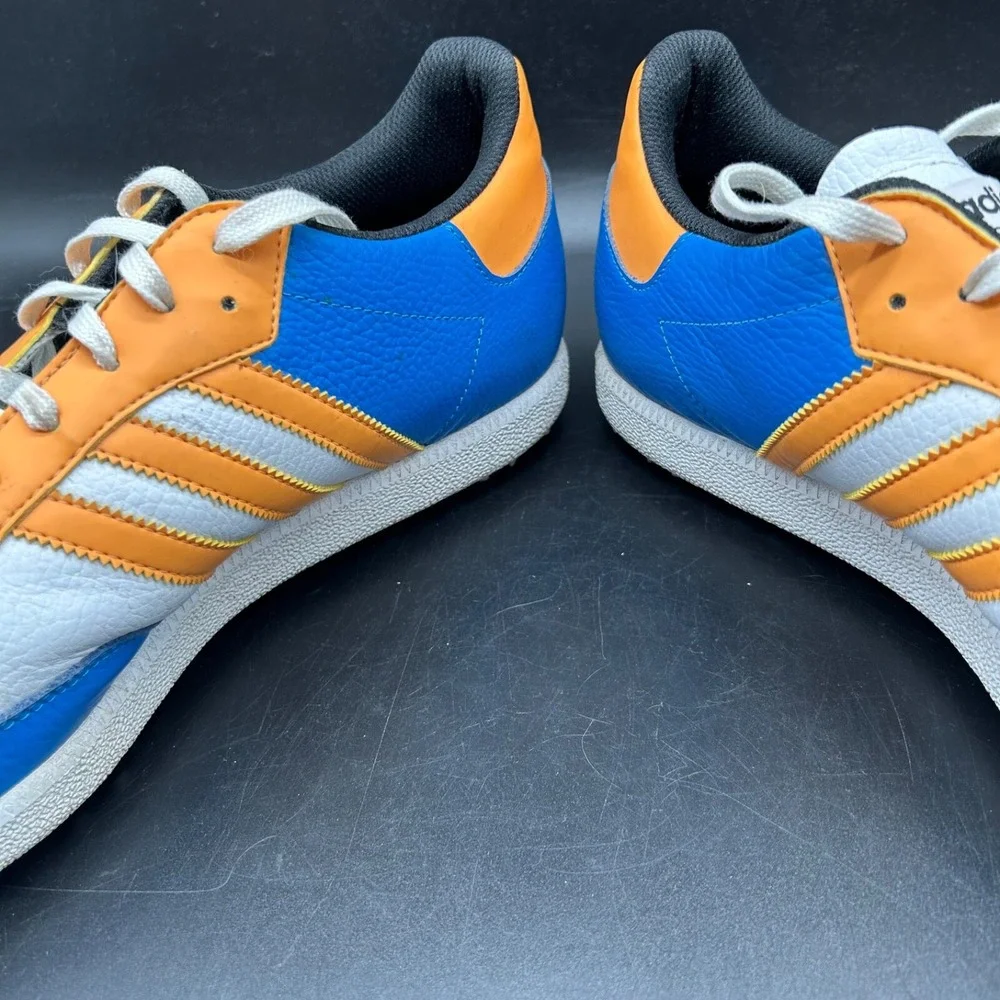 Adidas Samba Golf 671603 Limited Edition Blue Orange White Men 12 See Descriptio